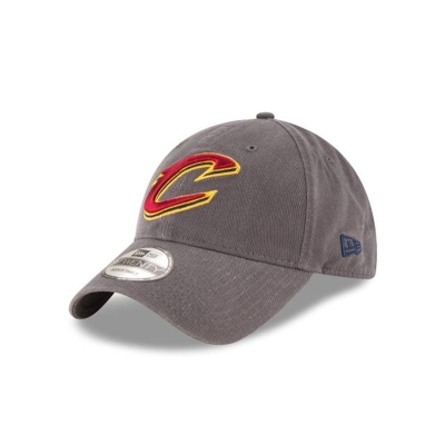 Grey Cleveland Cavaliers Hat - New Era NBA Core Classic 9TWENTY Adjustable Caps USA8530917